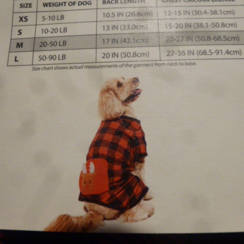 Vibrant Life Holiday Pet Pajamas dog 20-50 lb - Picture 6 of 7